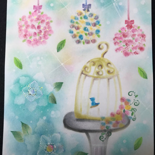 指で描く癒しのパステルアートの画像