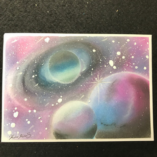 指で描く癒しのパステルアートの画像