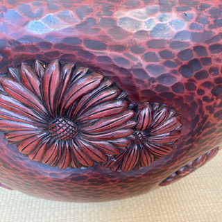 鎌倉彫り　大型火鉢　の画像