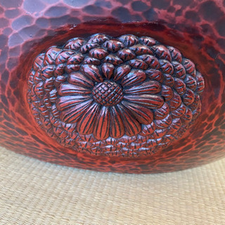 鎌倉彫り　大型火鉢　の画像