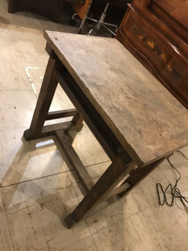 JF02035 昭和レトロ 古家具 学習机 学校の机