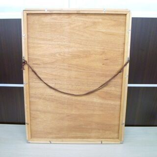 額装 本間武夫 【赤い帽子】A/P 絵画 美術品 苫小牧西店の画像