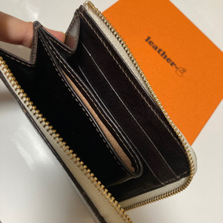 leather-g 財布　チャコールグレーの画像