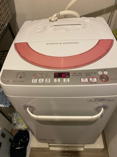 【受取のみ】SHARP es-ge60r 2016年製 洗濯機