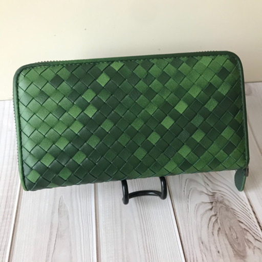  限定商品 イタリア製 希少ラムスキン本革編み込み 長財布 羊革 ハンドメイド 