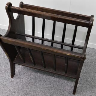 木製マガジンスタンド（昭和アンティーク調）