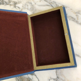 アンティーク洋書風BOX  ブルーの画像