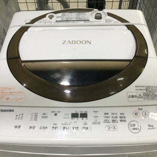 洗濯機 TOSHIBA 6.0kg 2018年製 AW-6D6(T)