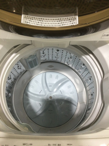 洗濯機 TOSHIBA 6.0kg 2018年製 AW-6D6(T)