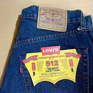  94年製 デッドストック LEVI'S 512-0217 W30 L34 保管未使用品 フラッシャー付 スモールe リーバイス デニム ジッパー USED LOOK ☆ PayPay(ペイペイ)決済可能 ☆ 札幌市 白石区 東札幌 アウトレットモノハウス白石店の画像