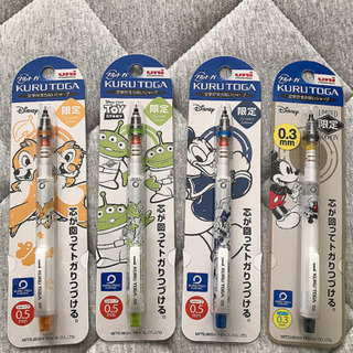 クルトガ シャープペンシル ディズニー 4種類 限定品  4本セット