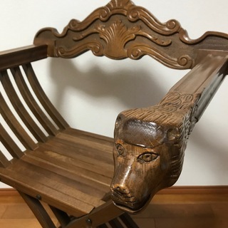 お洒落なアンティーク 折りたたみチェア サヴォナローラ