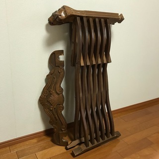 お洒落なアンティーク 折りたたみチェア サヴォナローラの画像