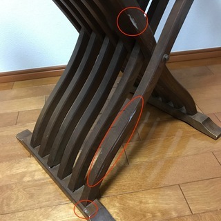 お洒落なアンティーク 折りたたみチェア サヴォナローラの画像