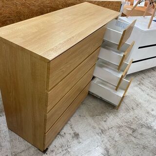 【愛品館 江戸川店】ニトリ 4段ローチェスト ID:155-017789-007の画像