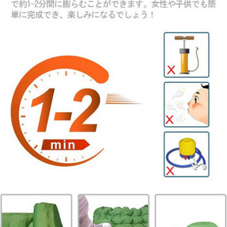 お譲り先決まりました。新品未使用、エアーマット Fitpad マット キャンプマット 車中泊マット 無限連結可能 アウトドアマット 枕付き 足踏み式 幅広厚手 コンパクト 収納袋付き 防水 防潮 防災 キャンプ用品 登山/ツーリング/運動会/お花見/ピクニック/海水浴/宿泊 (グリーン)の画像