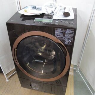 JKN2494/洗濯機/ドラム式/左開き/ブラウン/洗濯11㎏/乾燥7㎏/温水/槽内LED照明/抗菌水/東芝/TOSHIBA/TW-117E4L/中古品/