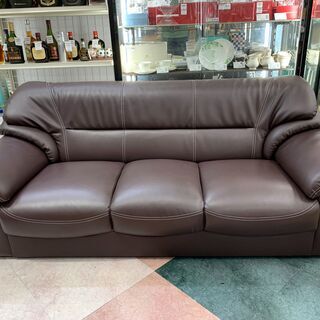 3人掛けソファ ブラウン