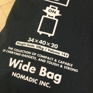 ノーマディックのワイドバッグの画像