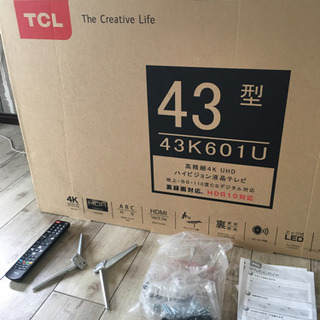 TCL 43V型 4K対応 液晶テレビ &テレビスタンドセットの画像