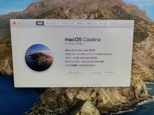 iMac 21.5 inch late 2013モデル　メモリ16GB