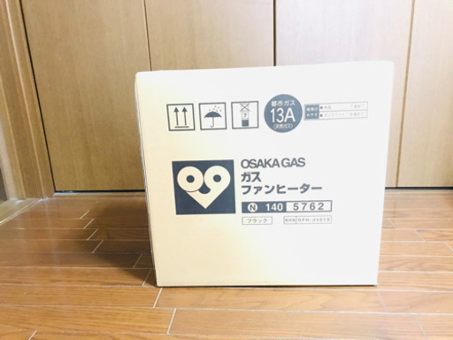 【新品/保証書付き】ガスファンヒーター/ブラック