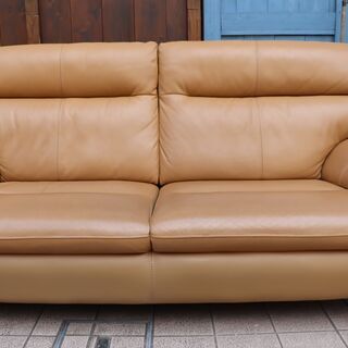 大塚家具　ソファー　3人掛け　本革　キャメル 大塚家具ソファー3人掛け本革キャメル