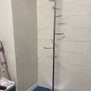 【あげます】ポールハンガーラック（シルバー）の画像