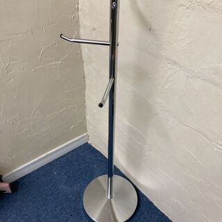 【あげます】ポールハンガーラック（シルバー）の画像