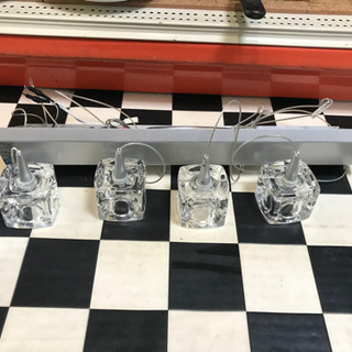 【リサイクルサービス八光　田上店】Kishima キシマ キューブ ハロゲン ペンダントライト4灯 CC-40826