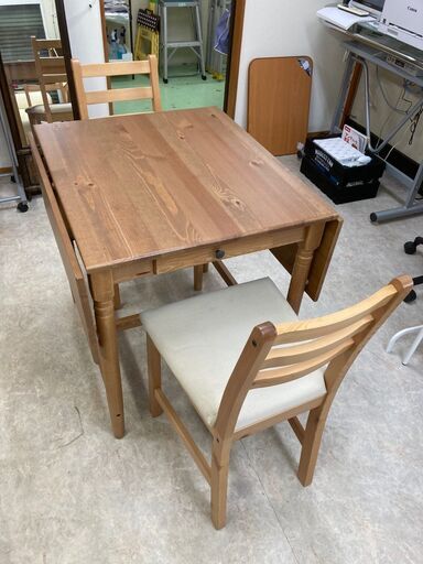 ★ダイニング3点セット★バタフライテーブル 2人用 4人用 家具 団らん