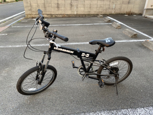 ハマー折りたたみ自転車　ライト付き　HUMMER