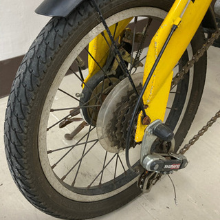 取引場所　南観音　A 2106-051 ハマー　折り畳み自転車　20インチ　マウンテンバイク　おしゃれ　かっこいい　防犯登録抹消済み　パンクなしの画像