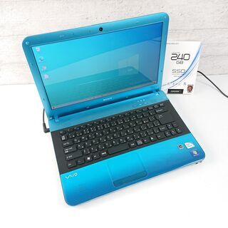 高速起動 SONY BAIO VPCEA3AFJ ノートPC SSD 240GB Celeron P4600 2.00GHz 14インチ メモリ 4GB パソコン