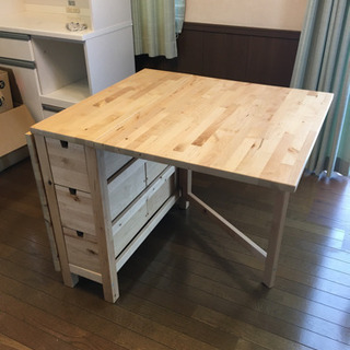 ダイニングテーブル　IKEA NORDEN ゲートレッグテーブル　中古