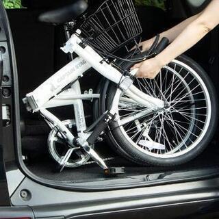 キャプテンスタッグ ホワイト 20インチ 折りたたみ自転車  折りたたみの画像