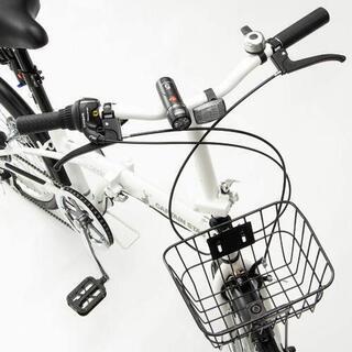 キャプテンスタッグ ホワイト 20インチ 折りたたみ自転車  折りたたみの画像