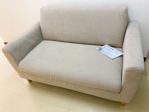 札幌 良品 ビーカンパニー BiBi 2P ソファ 2人掛 アイボリーベージュ ナチュラル ファブリック