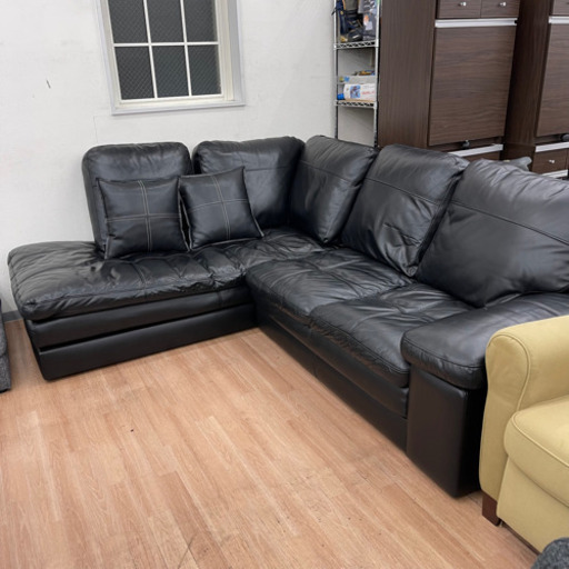 美品❗本革コーナーソファＳステイツ BK-L 幅228cm 定価149000円💳自社配送時🌟代引き可💳※現金、クレジット、スマホ決済対応※