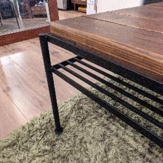 大川家具 アイアン×パイン材 センターテーブルの画像