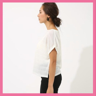 レディース　ファッション　トップス　フリンジ　Tシャツ　シャツ　春夏　在宅ワーク　人気　新古品の画像