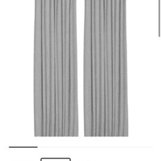 IKEA 非遮光カーテン　千鳥格子　145cm×190cm　4枚