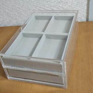 無印良品 アクリル製の引き出し 2段の画像