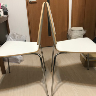 【決まりました！】IKEA チェア　ホワイト　椅子の画像