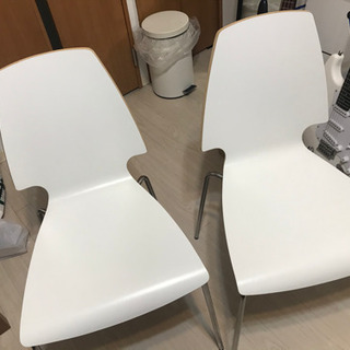 【決まりました！】IKEA チェア　ホワイト　椅子の画像