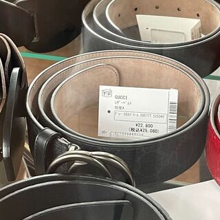 GUCCI　グッチ　レザーベルト　程度A 　ブラック　