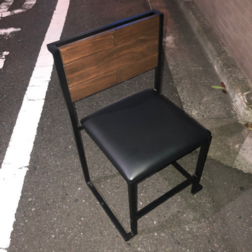 【美品】スチール　天然木　ダイニングセット　B.Bファニシング