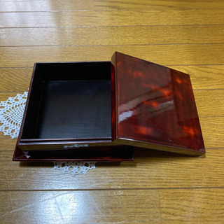 輪島塗　木製漆塗菓子器・四方盆　骨董　新品未使用　ヴィンテージ　【お引き取り予定決定済み】の画像