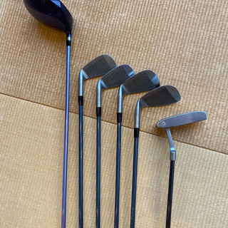 ゴルフクラブ　ミズノ　レディース　セット　ドライバー　紫　パター　の画像