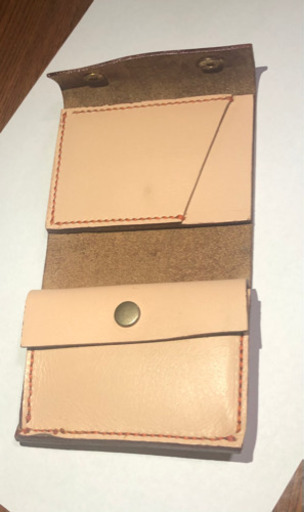 財布　本革　二つ折り　ハンドメイド